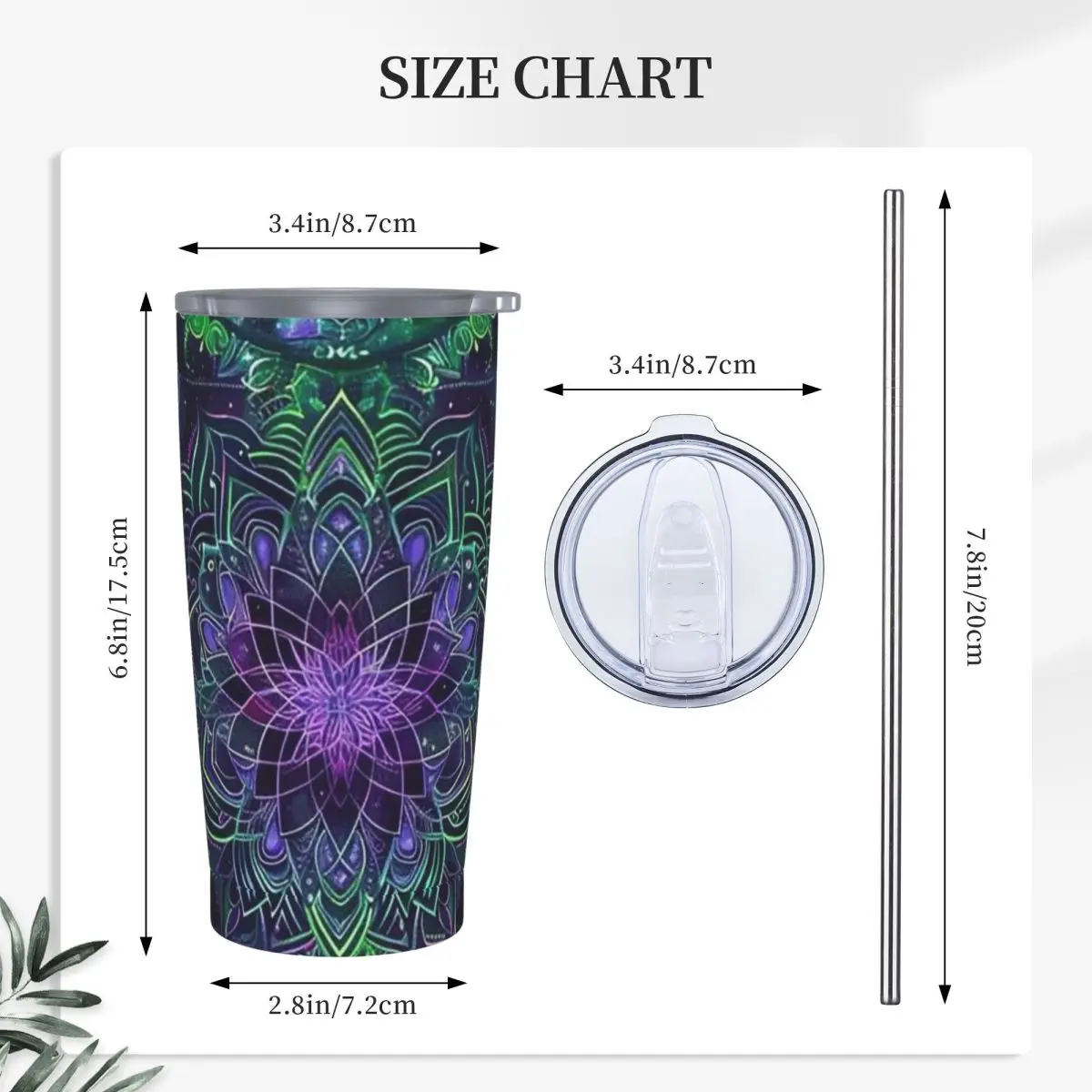 Retro Celestial Neon Glow  Symbols And Starry Night Design Stainless Steel Vacuum Mugs Thermal Cold Bottle Straws With Lid