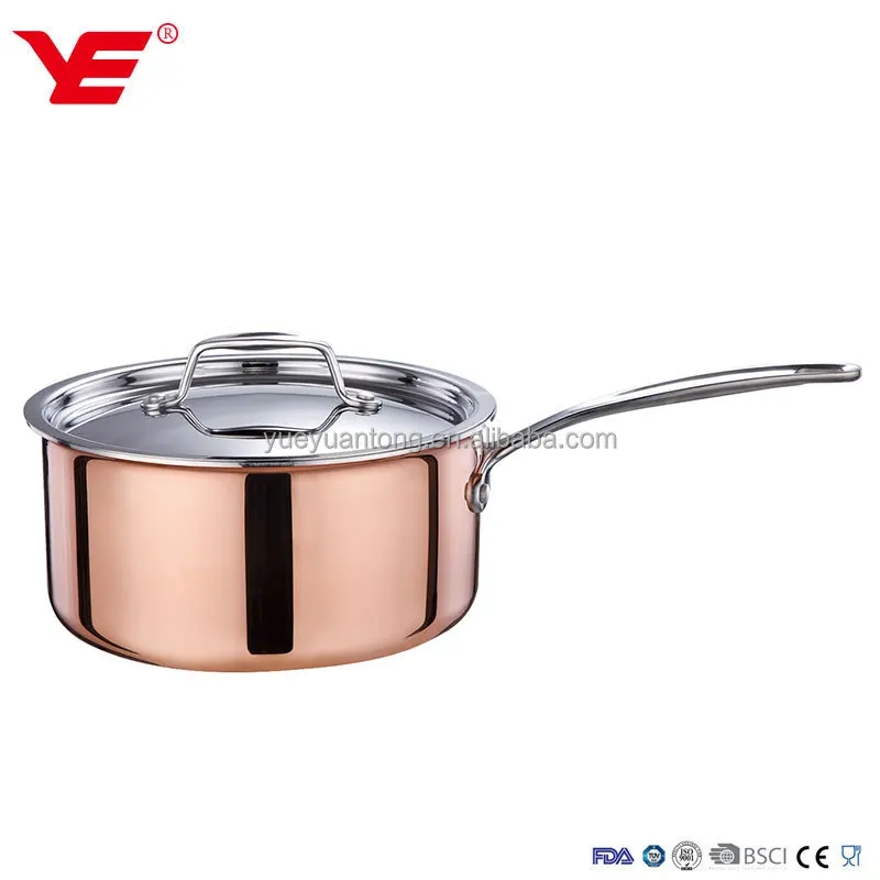 Luxury 12pcs Triply Copper Stainless Steel Cookware Set with Casserole in Gift Box