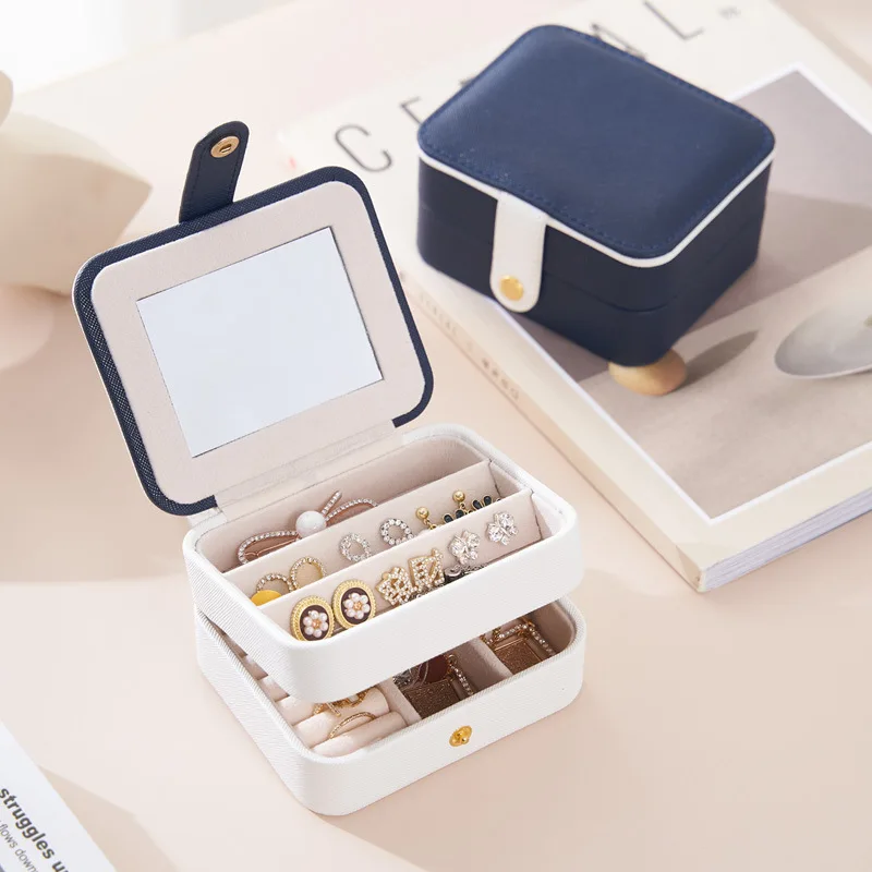 Multi-layer Jewelry Box, Anti-oxidation Travel Portable Jewelry Storage Box, Earrings, Rings, Necklaces and Jewelry Storage Box