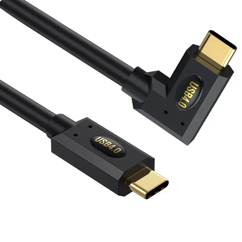 1.2m Spring Telescopic USB 4.0 Dual Male Type-C Data Line Lightning Notebook 40Gbps High Speed Transmission Coaxial PD Line