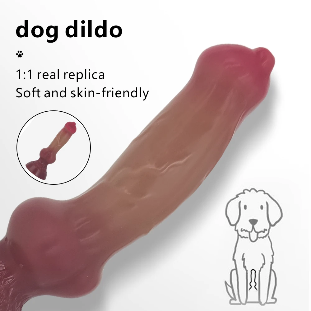 Soft Medical Silicone Dog Penis Anal Plug Suction Cup Cock Gay G Point Masturbators Dildo Butt Plug Adult Sex Toy for Men Women