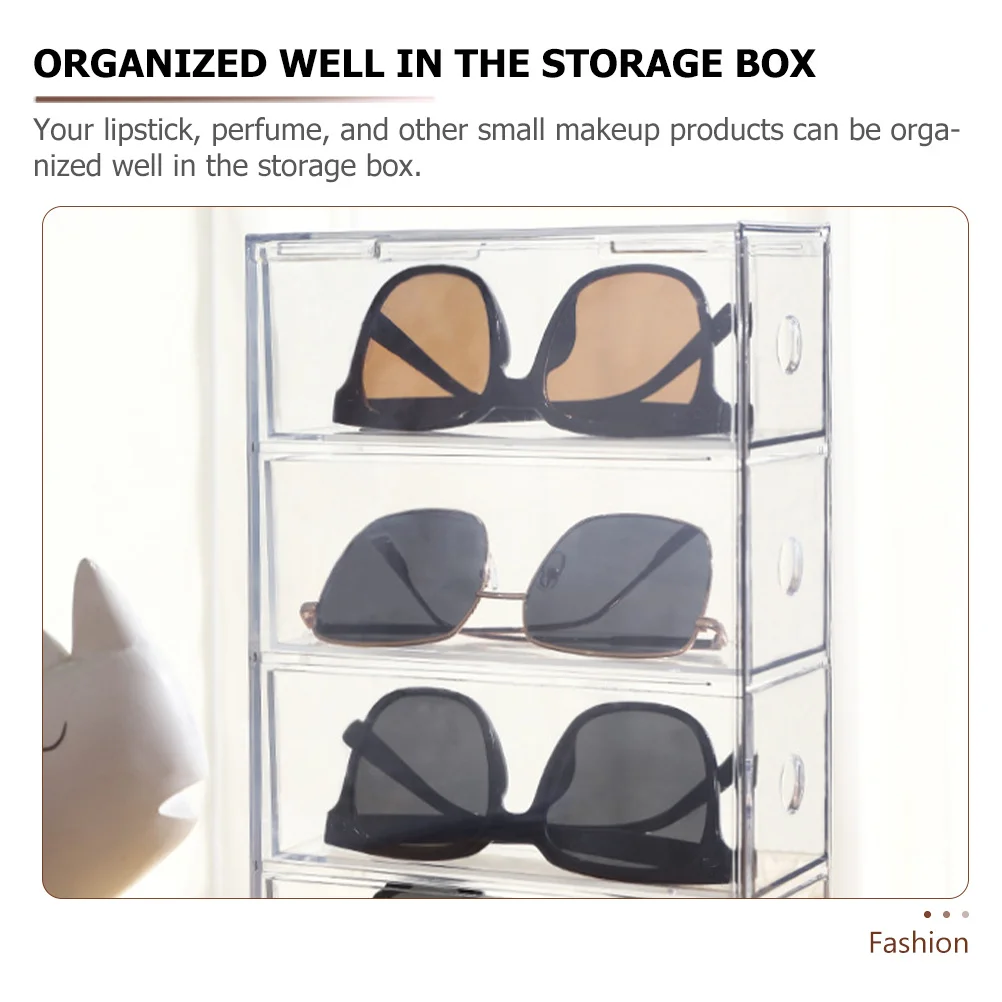 

Acrylic Makeup Organizer Storage Box Drawer Lipstick Holder Transparent Vanity Organizer For Dresser Bathroom