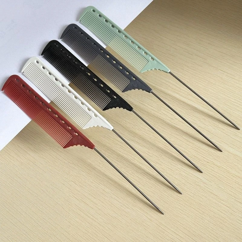 Pointed Comb Hair Salon Hairdresser Comb Hairstylist Steel Needle Pointed Tail Combs Barber Shop Professional Styling Hairbrush