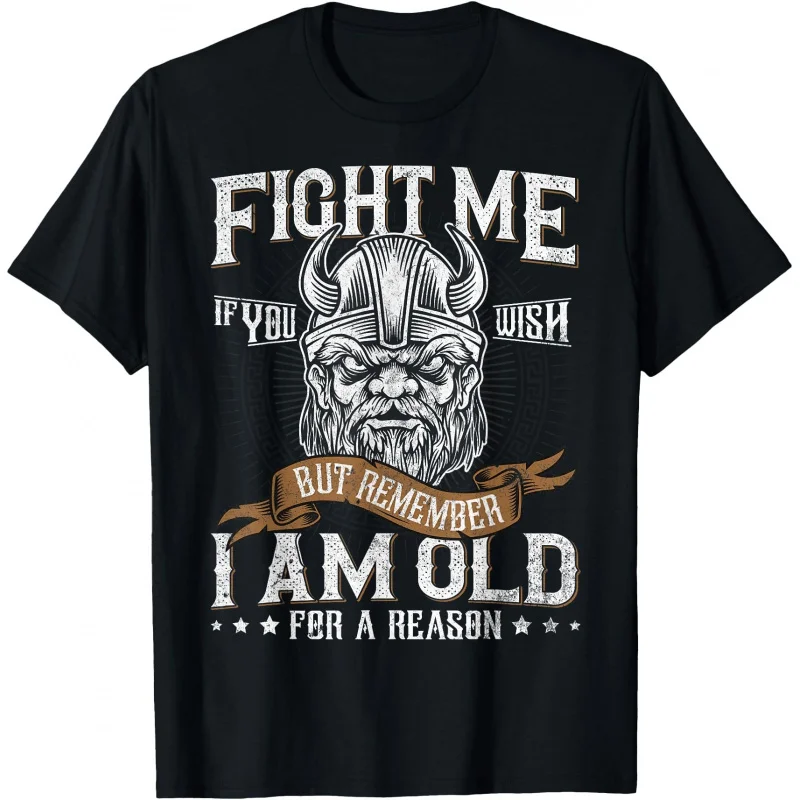 Viking Quote Celtic Symbols Nordic Culture Gift T-Shirt 100% cotton Norse Myths Valhalla Graphic clothes All size tops