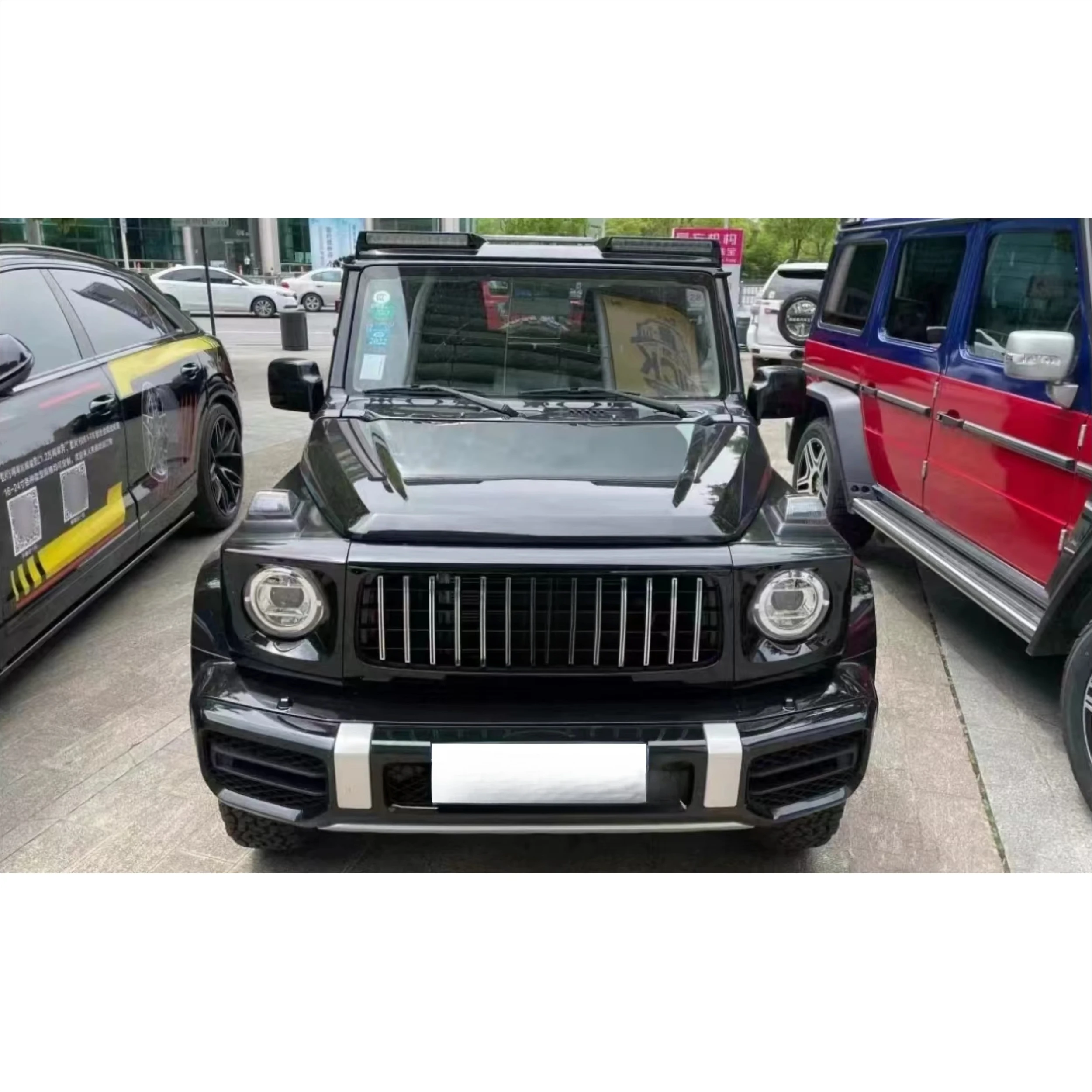 

High Quality BodyKit For Suzuki Jimny 2019-2022 To G63 AMG Style Car Bumper With Grille Hood Fender Auto Lights Side Pedal
