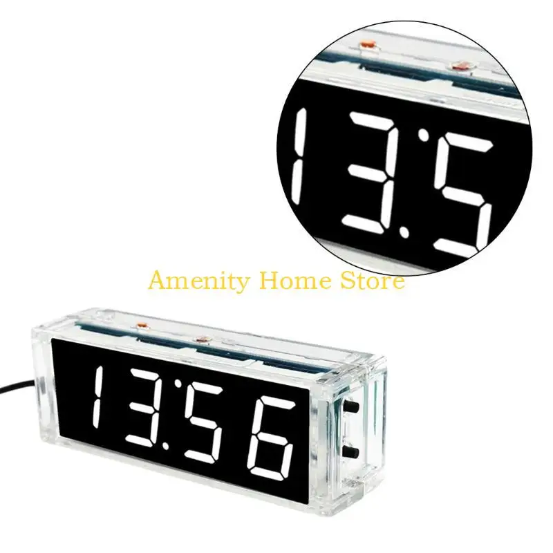 F26C Digital Clock DIY Build Set com Case Solding Learning Ensthing Project