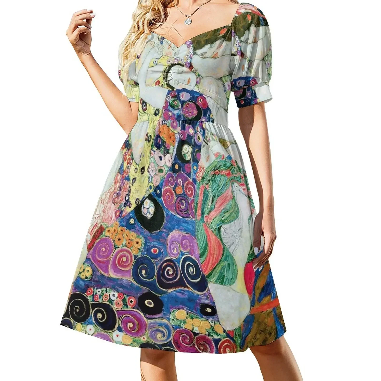 

HD The maiden, by Gustav Klimt - 1913 HIGH DEFINITION Sleeveless Dress summer dresses womens 2025 Woman fashion Dress