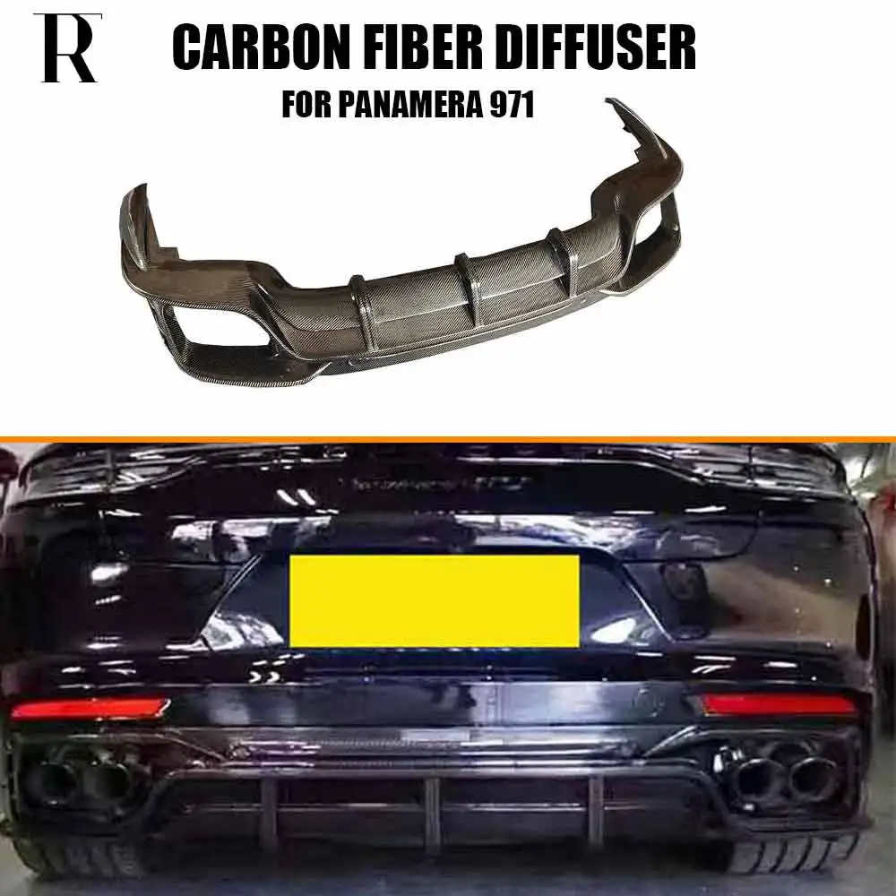 Carbon Fiber Rear Bumper Lip Diffuser Splitter for Porsche Panamera 971 Standard Only ( No Turbo ) 2017-UP