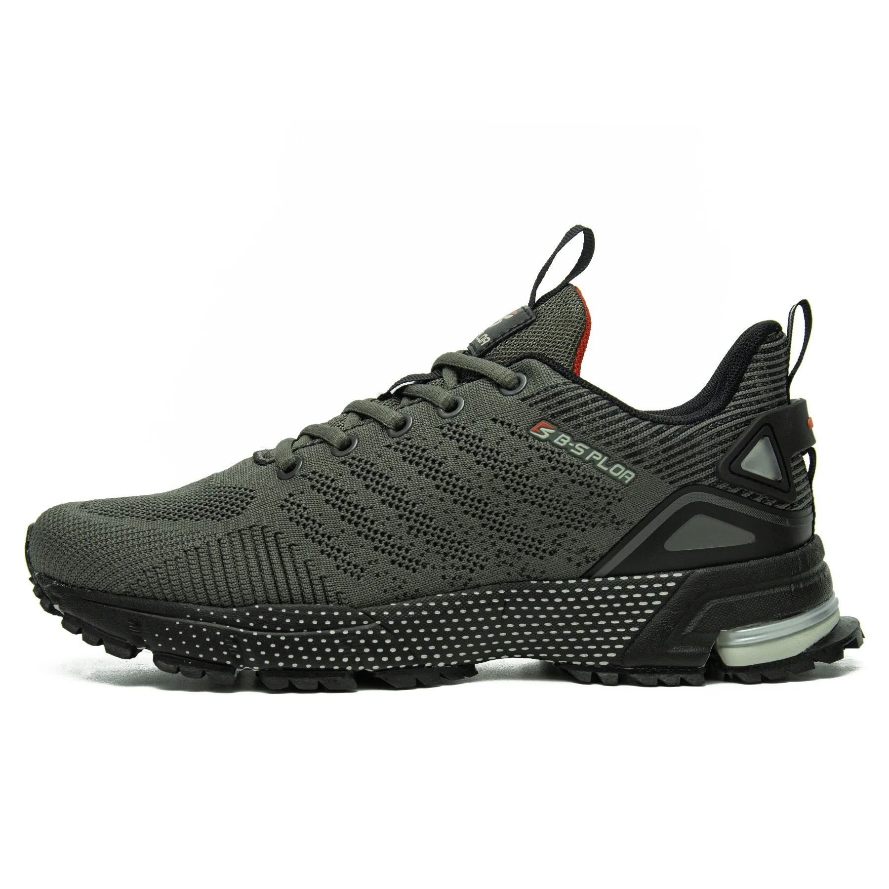 Baasploa Men Running Shoes Outdoor Lightweight Breathable Lace up Tennis Shoes Male Casual Non-Slip Professional Sports Shoes