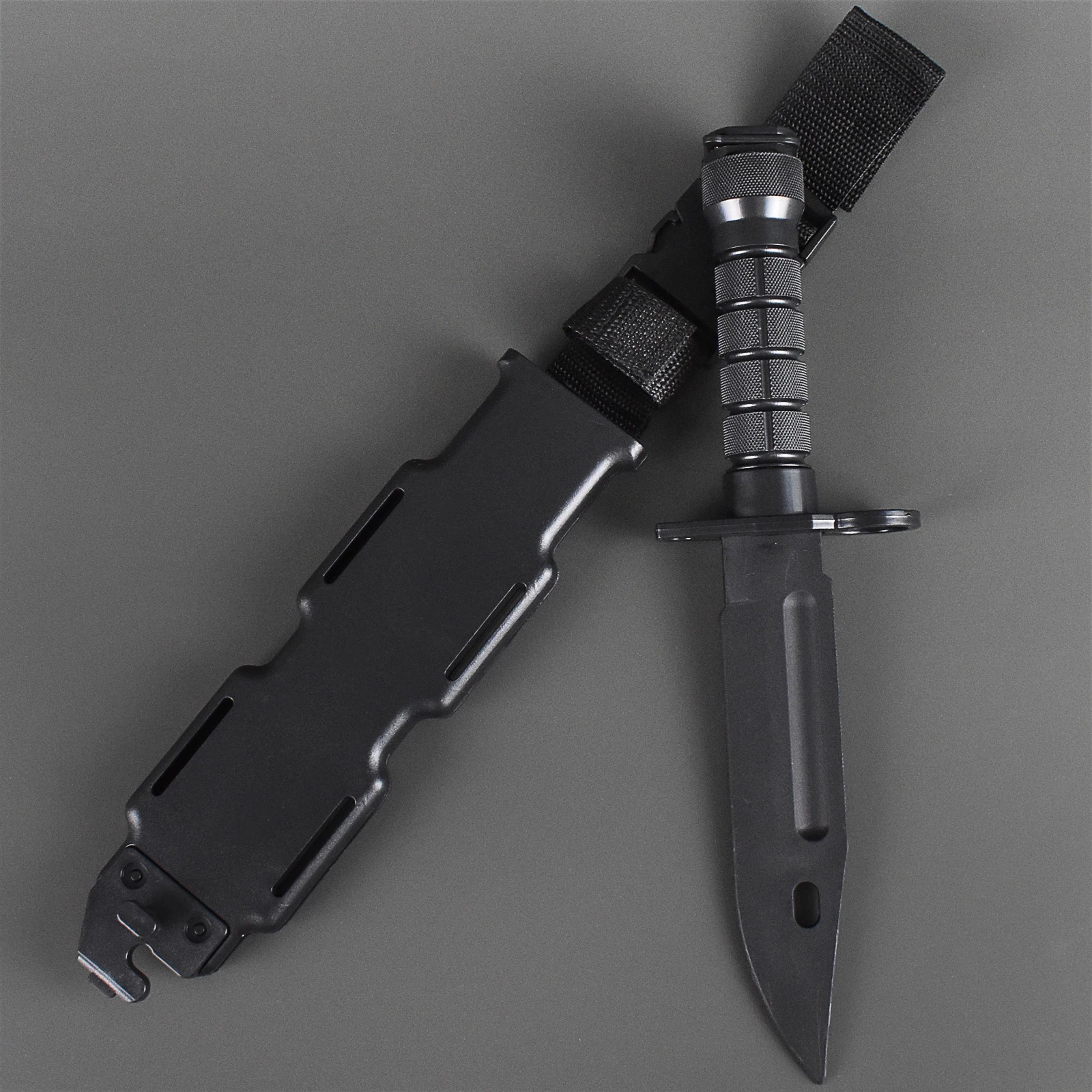 2pcs  Rubber Knife Outdoor Military Training Foldable   Plastic Knife With Scabbard for Combat game