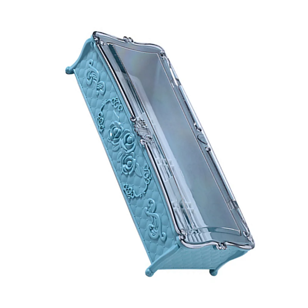 Delicate Tableware Storage Box Transparent Chopsticks Spoon Box with Lid Decorative Chopsticks Cage Plastic Draining Cutlery Box