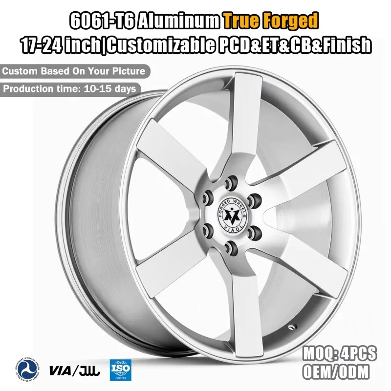 Custom Forged Silver 5 Spoke Wheels 18 19 20 22 Inch 5x135 Private High-End High Load Rims For Volkswagen Golf Mk6 For Porsche