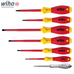 Wiha 00834 Flat Head Cross Screwdriver Set (7 Pieces) High Quality Materials And Precision Craftsmanship Extend Service Life