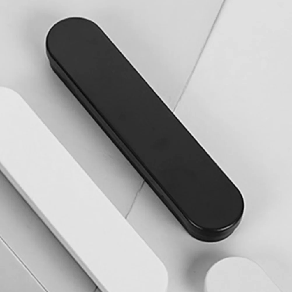 

4pcs Pen Box Pencil Case Metal Tin Stationery Organizer Black Silver Kids Student School Supplies Crayon Marker Storage