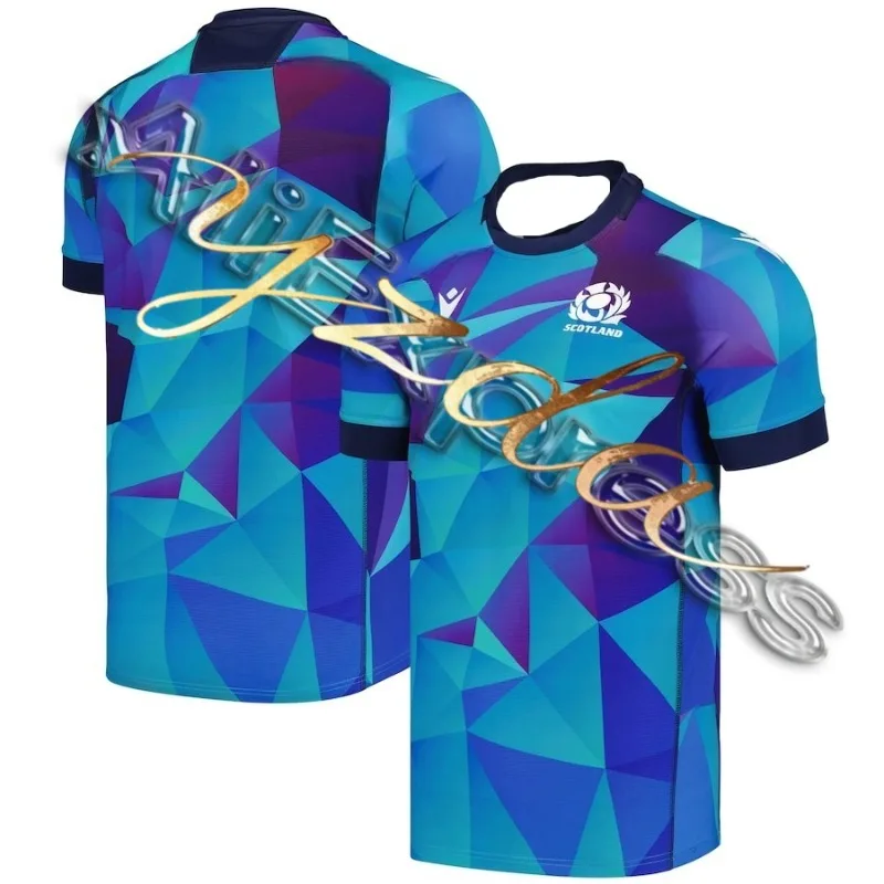 

Scottish Rugby Training Jersey_2024_25 Motorcycle F1 Racing Jersey Sport Quick Drying Casual T-shirt for Both Men and Women