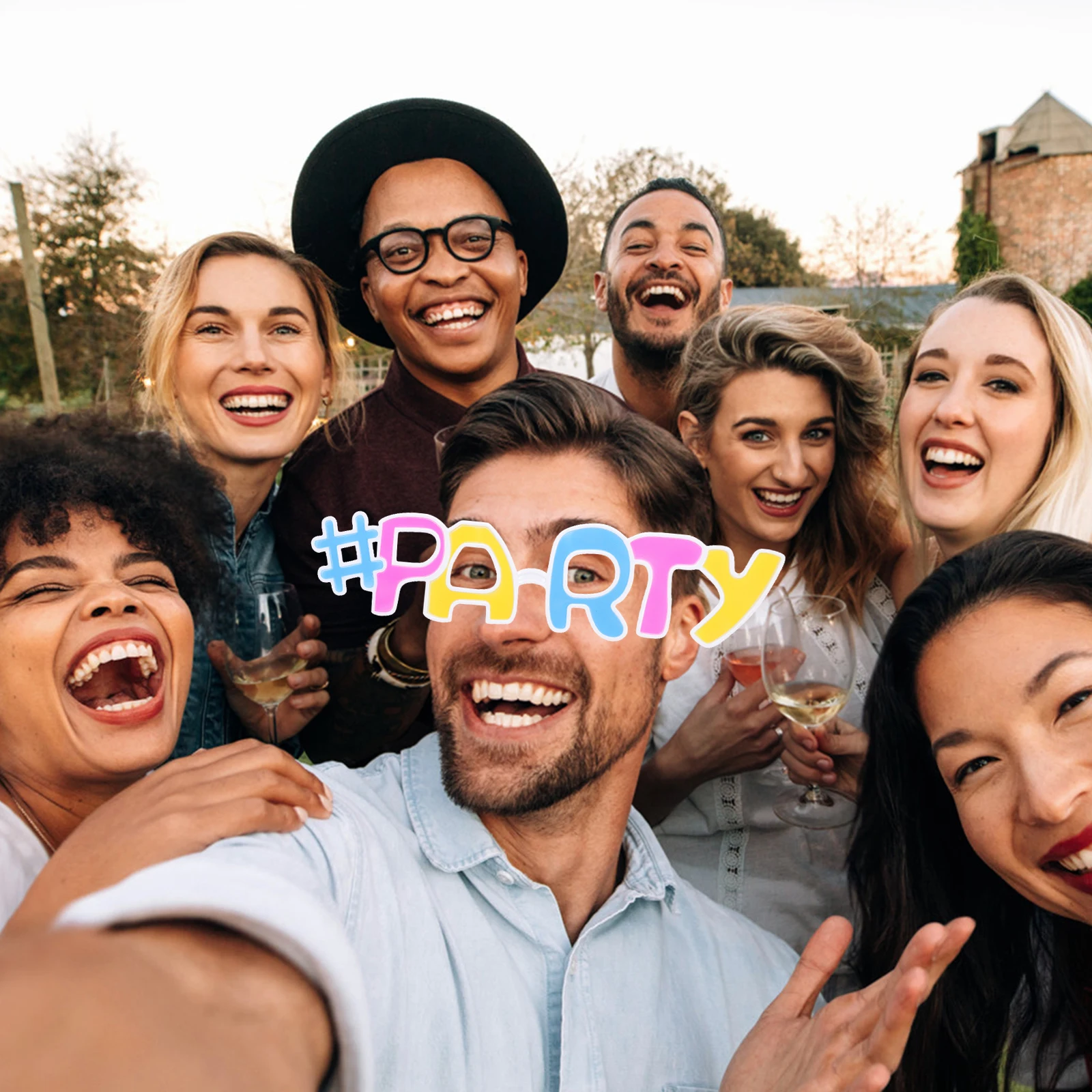 

4 Pcs Funny Glasses Party Photo Booth Props for Cosplay Colorful Ac Photobooth Club Birthday