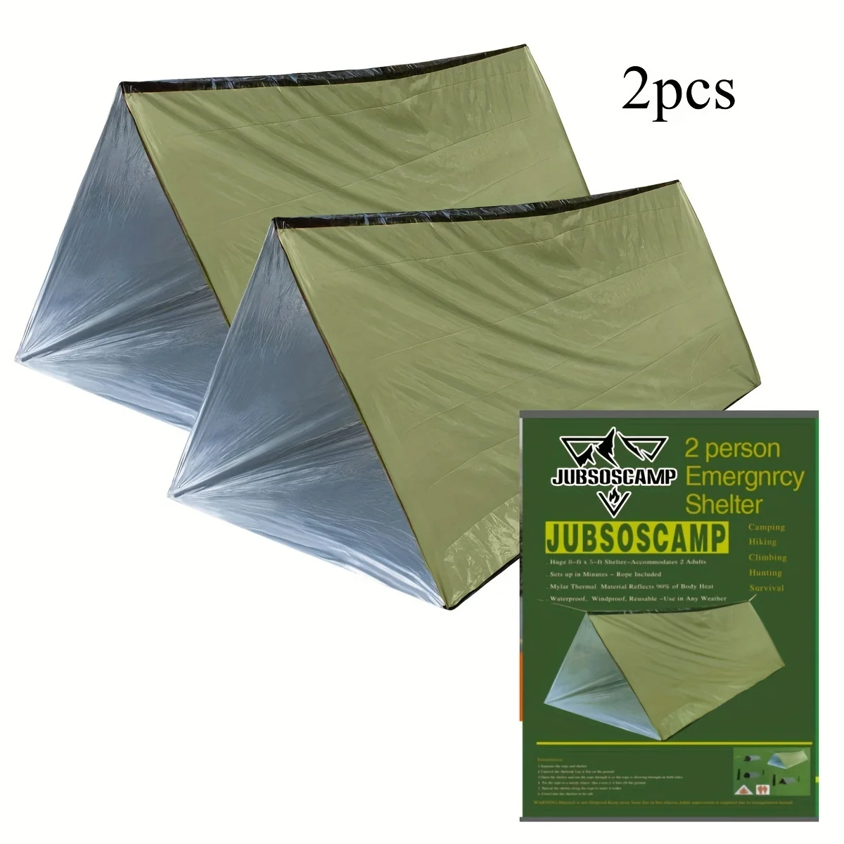 

Emergency survival tent shelter - 2 persons emergency tent - can be used as survival tent, emergency shelter management tent