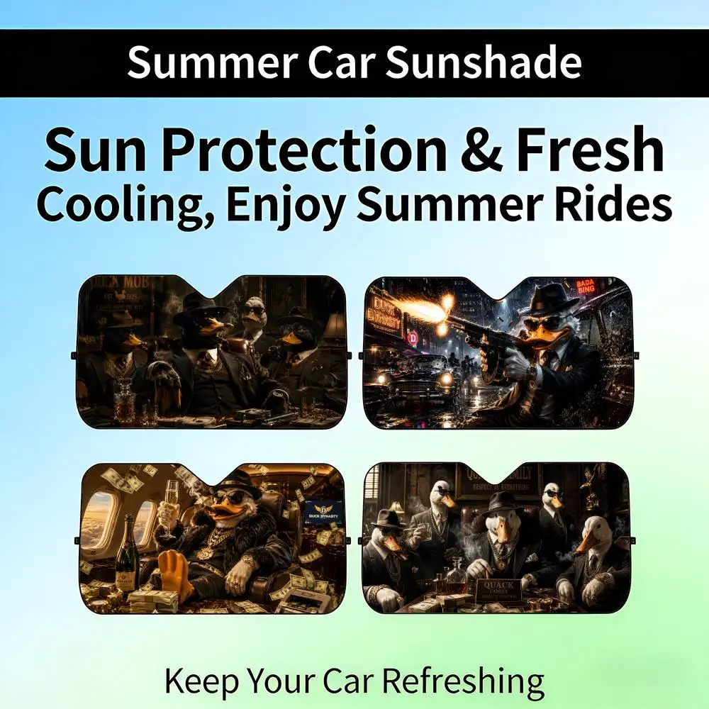 

Gangster Duck Sun Visor Retractable Car Windshield Sun Shade UV
