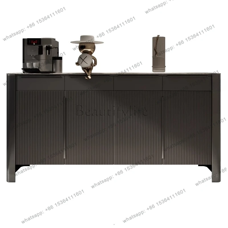 

Italian minimalist solid wood shoe cabinet, post-modern door storage decorative partition cabinet