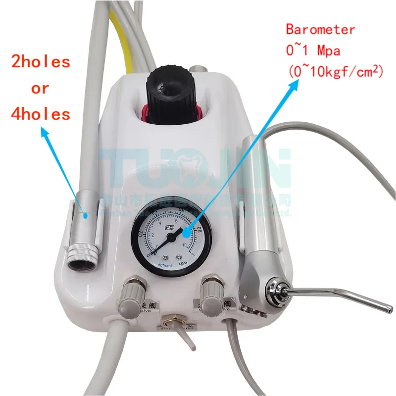 Dental Mini przenośna zespół turbiny praca ze sprężarką powietrza 3-drożna strzykawka z 1 szt. Rękojeść laboratorium dentystyczne zestaw narzędzi