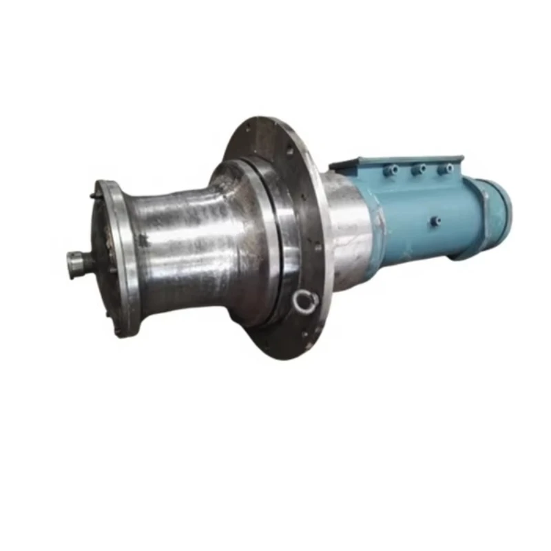 

A ship anchored by an electric winch