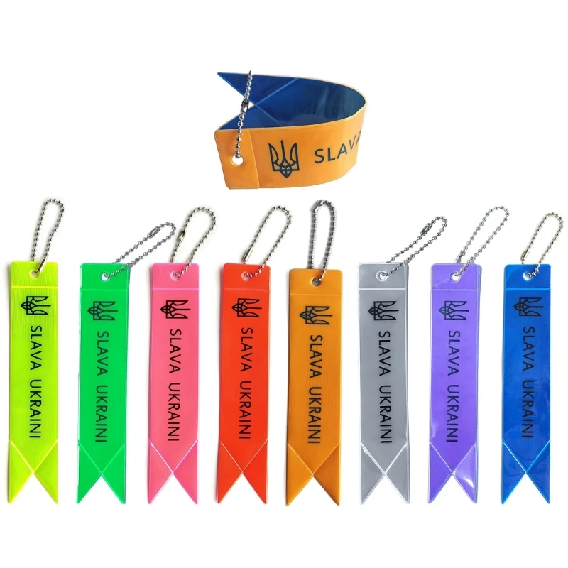 Safety Reflective Pendant Keyring Keychain Reflectors for Outdoor Sports