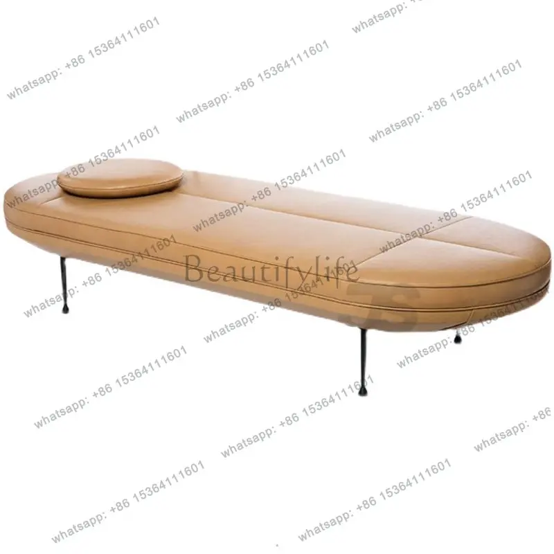 Nordic leather light luxury shoe stool, home creative bedroom, bedside personality, fashion model room bench