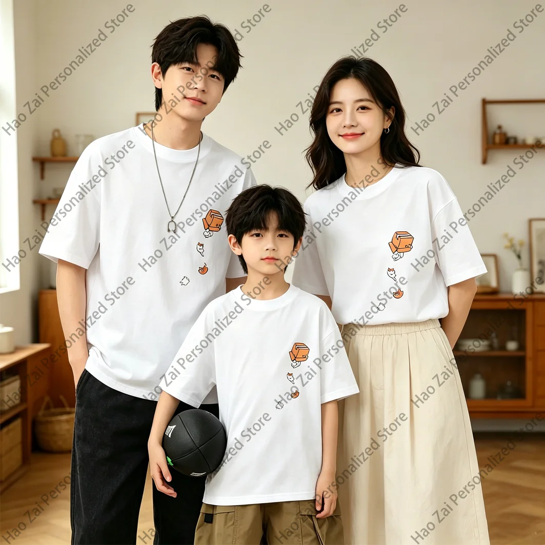 novas-camisetas-casuais-de-verao-com-manga-curta-para-criancas-e-adultos-conjuntos-de-streetwear-para-casais-e-roupas-combinando-para-a-familia