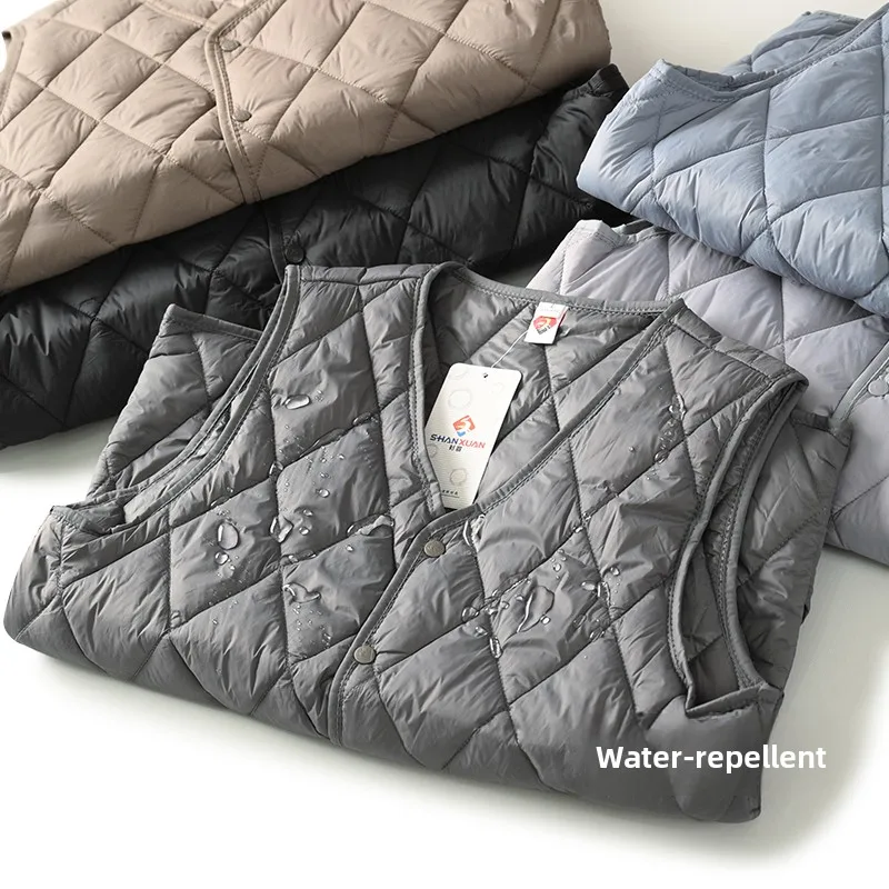 

Lightweight Cotton Vest Men's Winter Faion Urban Base Layer Thermal Inner Wear Unlined Jaet Nylon Fiber Loose Fit Sle