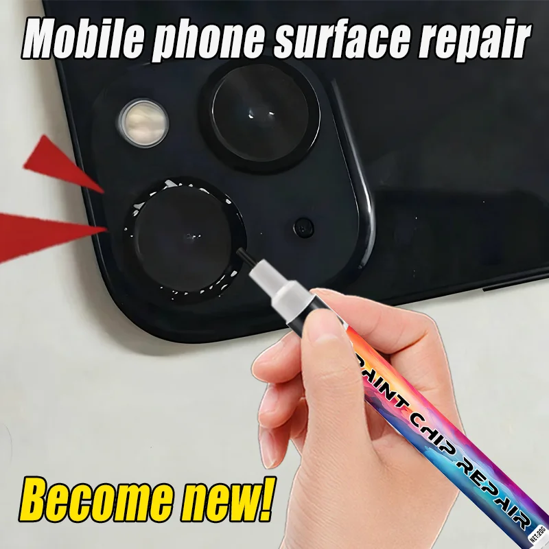 Phone Scratch Repair Pen Touch Up Paint Pen For Mobile Camera Frame Black Paint Chip Repair Restorer Refurbishment Anti-Aging