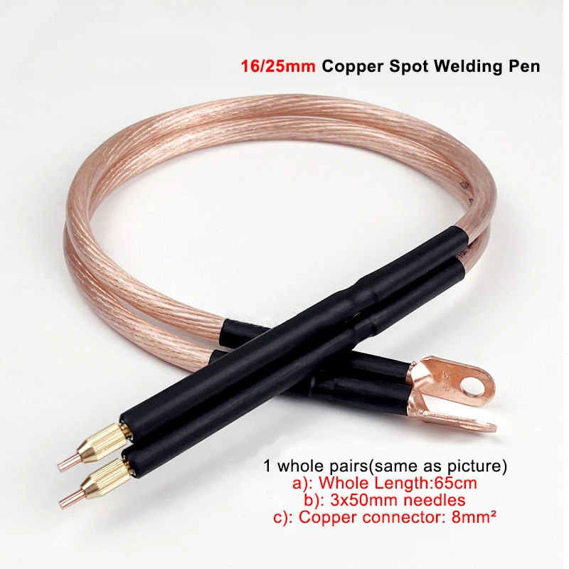 

16/25 Square Spot Welding Pens Pure Copper Spot Welding Pen 18650 Battery Pack Handheld Type DIY Accessories Welding Pen Pencil