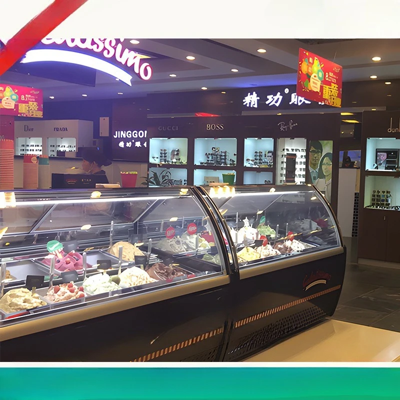 Display cabinet freezer ice cream magic hand frozen low temperature
