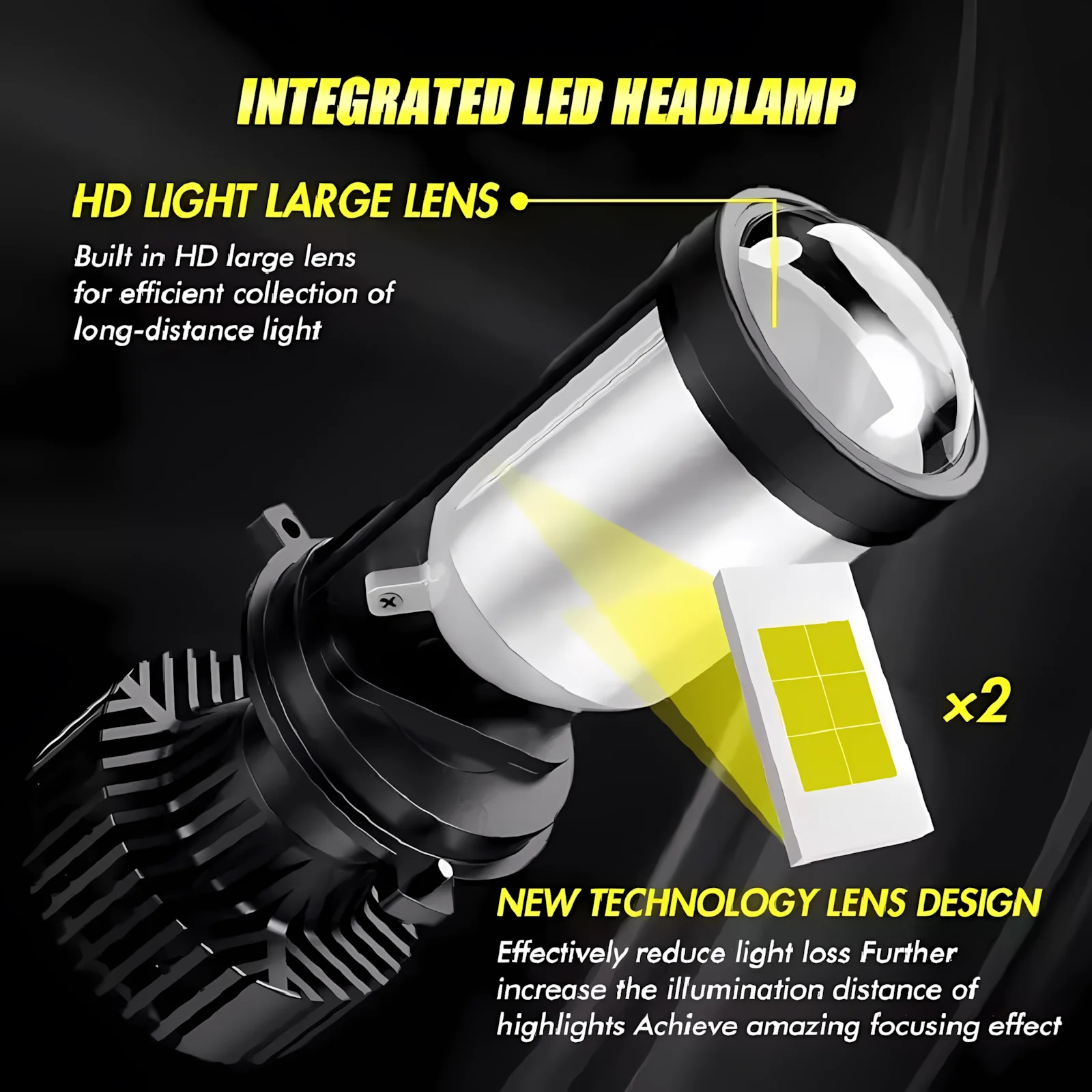 Y6 Y6D مصباح ليد H4 المصابيح الأمامية عالية منخفضة شعاع مروحة 80 واط 8000lm H4 LED جهاز عرض صغير عدسة مصباح سيارة لمبة ثنائية Led المصباح H7