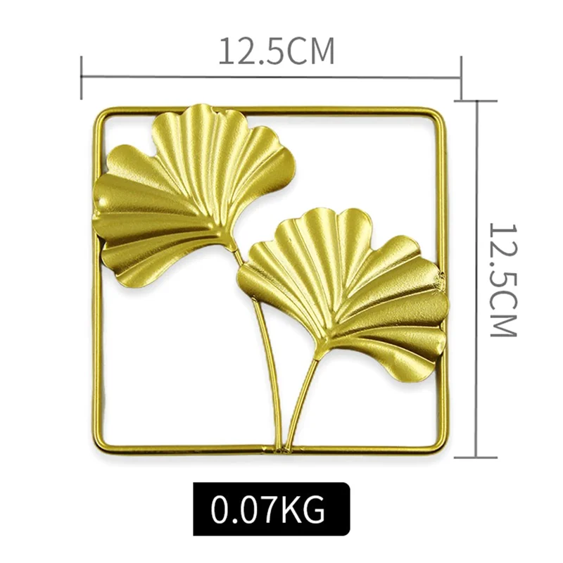 

Upgraded Mini Wall Hanging Gold Palm Maple Leaf Wall Pendant Metal Frame Ornament For Living Room Background Decor