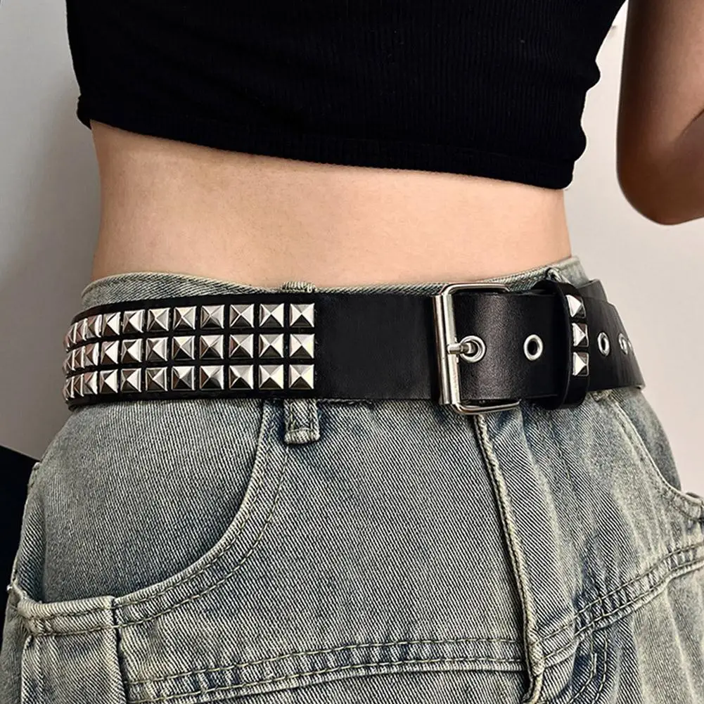 Trend Niet Gürtel Heavy Metal Gürtel Männer Frauen Punk Nachtclub Rock Stil Gürtel Jeans Gürtel Y2K Gürtel Mode Dekoration frauen gürtel