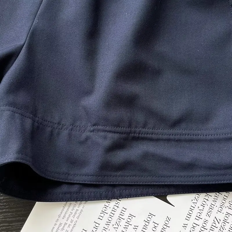 Withered Summer Fashion Simple Solid Color Loose Commuter Shorts Ladies Straight Casual Bermuda Women