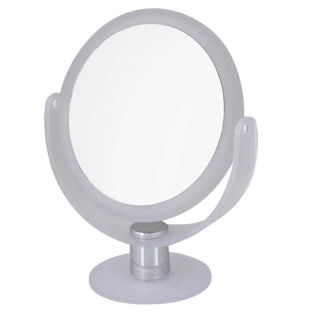 Dual Sided 10X Magnification Rubberized Vanity Mirror Freestanding Makeup Mirror Ideal Dressing Table Desk