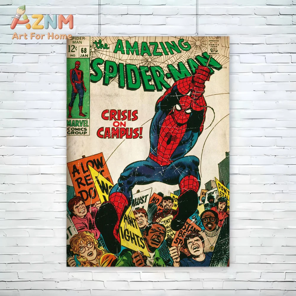 Watercolor Spiderman Graffiti Art Good Quality Prints And Posters HD Quality Poster Wall Art Painting Study Home Decor view 5