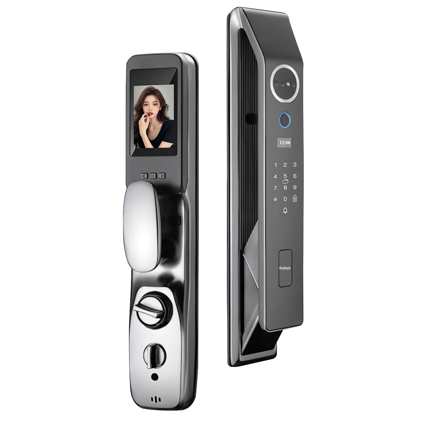Wooden door Automatic digital anti-theft smart lock Wood aluminum memory card WiFi swipe fingerprint