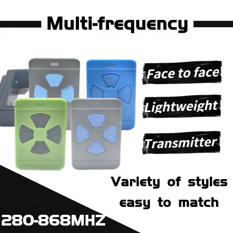 

Multi-frequency 280-868MHz Universal Garage Door Opener Remote Control 433MHz