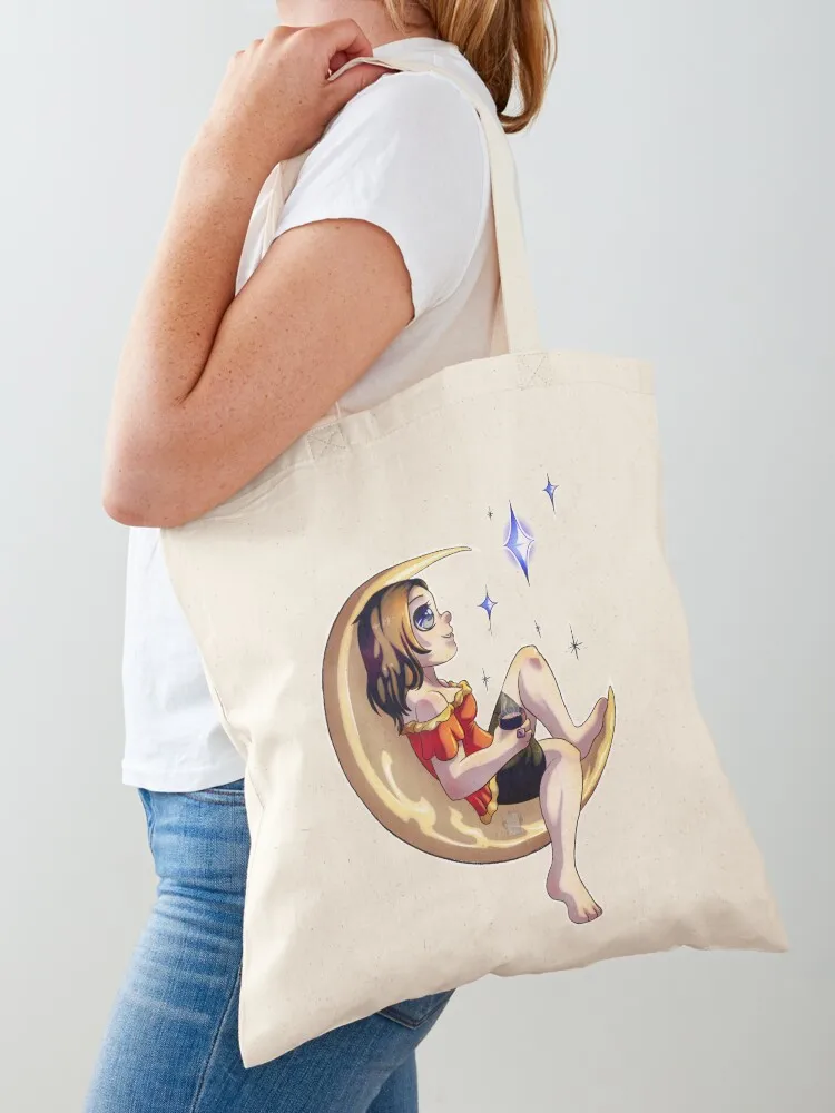 

Многоразовая сумка-шоппер «Девушка, Луна и Чай» – отличная сумка для покупок, для студентов и для повседневного использования.