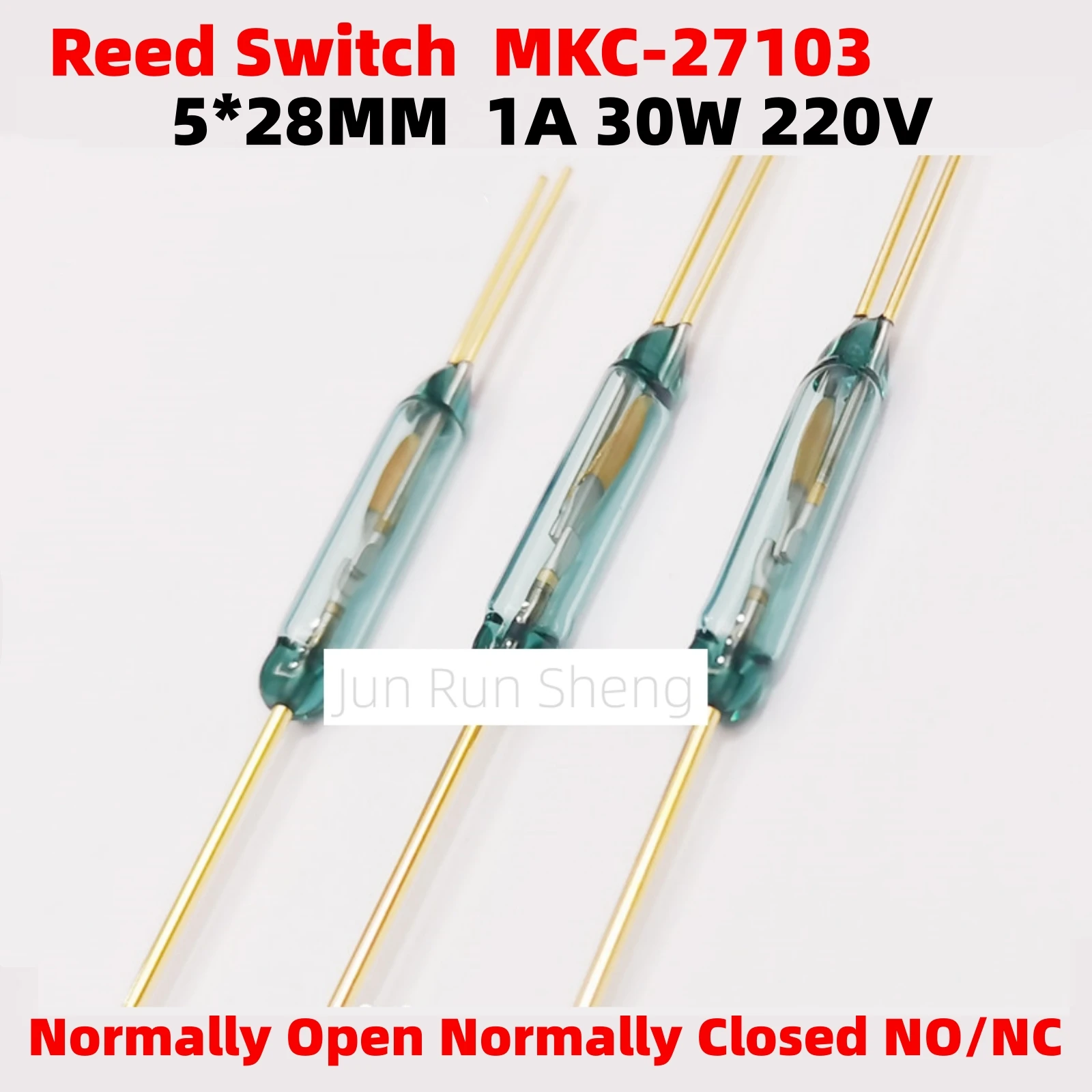 1/10/50PCS High Power Reed Switch MKC-27103 5*28MM NO/NC 1A 30W 220V Normally Open/Closed Conversion Magnetic Sensor MKC27103