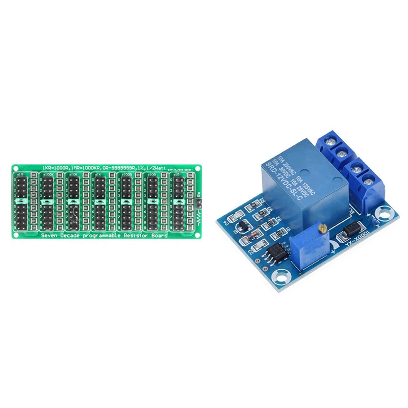 A14M 7 ディケード 1R - 9999999R プログラマブル SMD 抵抗器 YX-X0001 DC 12V バッテリー不足電圧管理モジュール付き