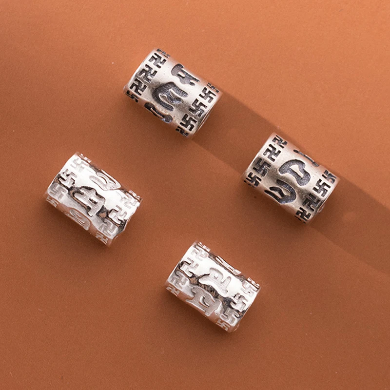 1 قطعة/الوحدة الكلاسيكية البوذية Sutras اسطوانة فضفاض الخرز 8x6 مللي متر الدينية Mantras الصلاة أنبوب الفواصل لتقوم بها بنفسك مجوهرات اكسسوارات