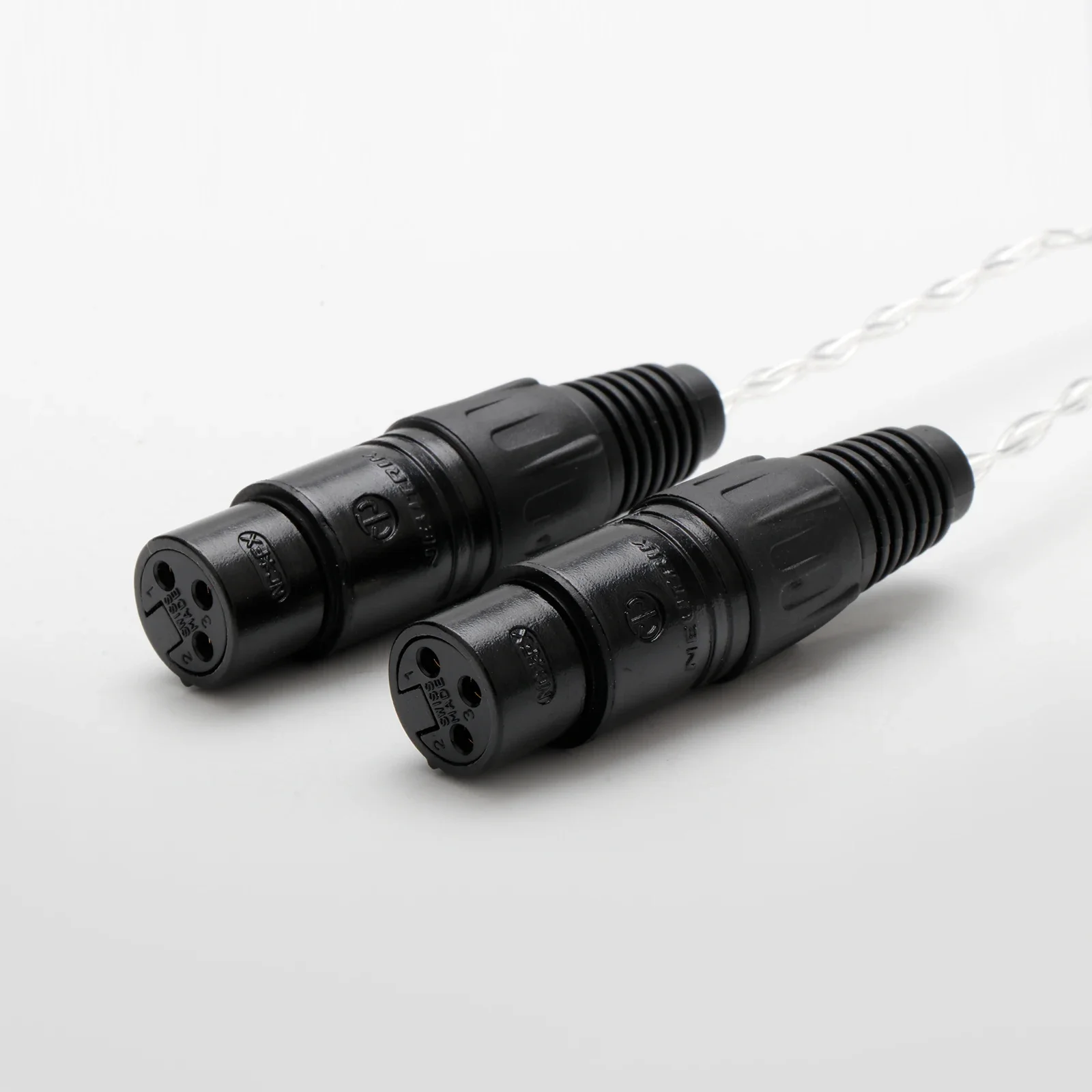 HiFi 6.35mm/4pin xlr 3pin xlr ~ 4.4mm 여성 7N OCC 실버 도금 오디오 어댑터 케이블 단결정 구리 와이어