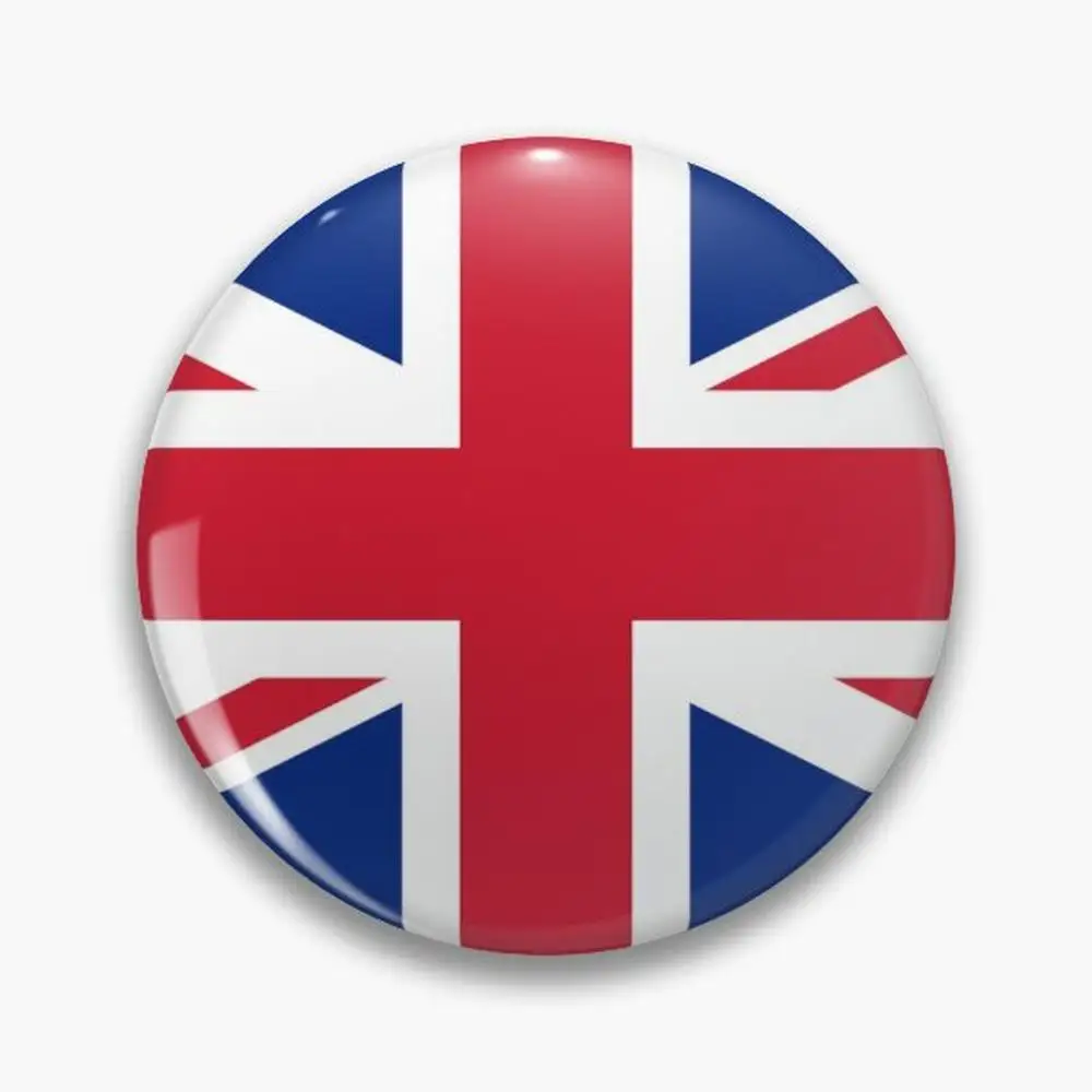 United Kingdom Flag - Union Jack Sticker Sheet Pin Buttons Brooches  Jewelry Accessory Customize Brooch Fashion Lapel Badges