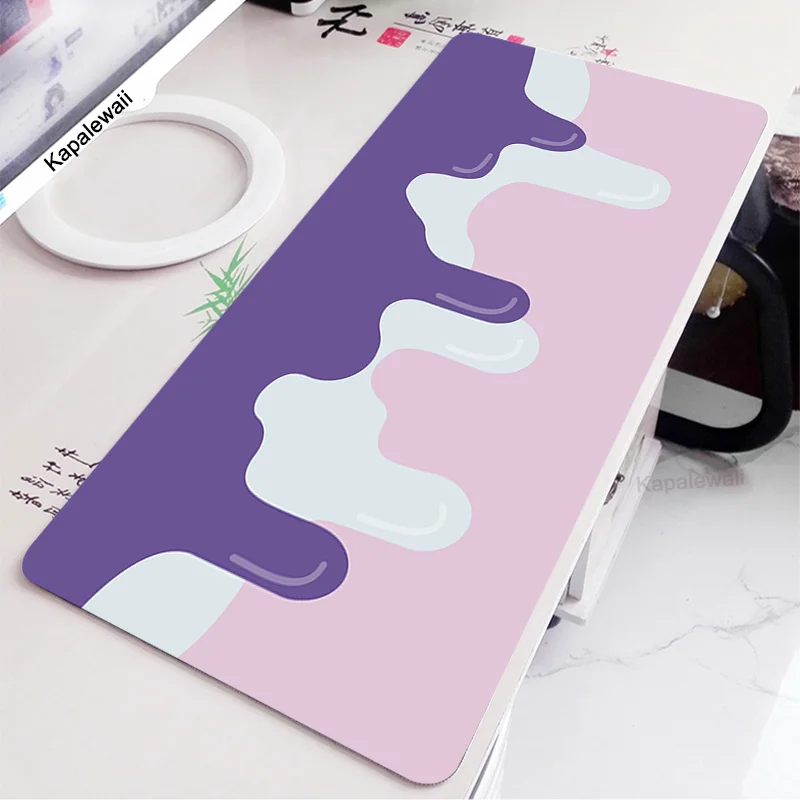 

Extra Large Kawaii Purple Gaming Mouse Pad Strata Liquid XXL Desk Mat Water Proof Nonslip Laptop Accessories Keyboard Carpet Run