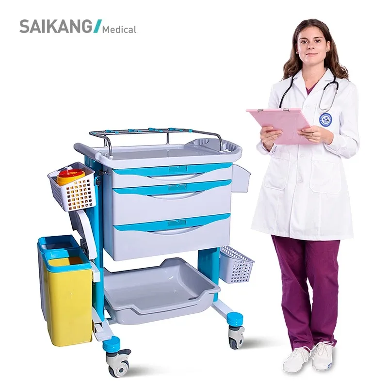 

SKR-ET223 High Quality Durable Hospital ABS Emergency Trolleys