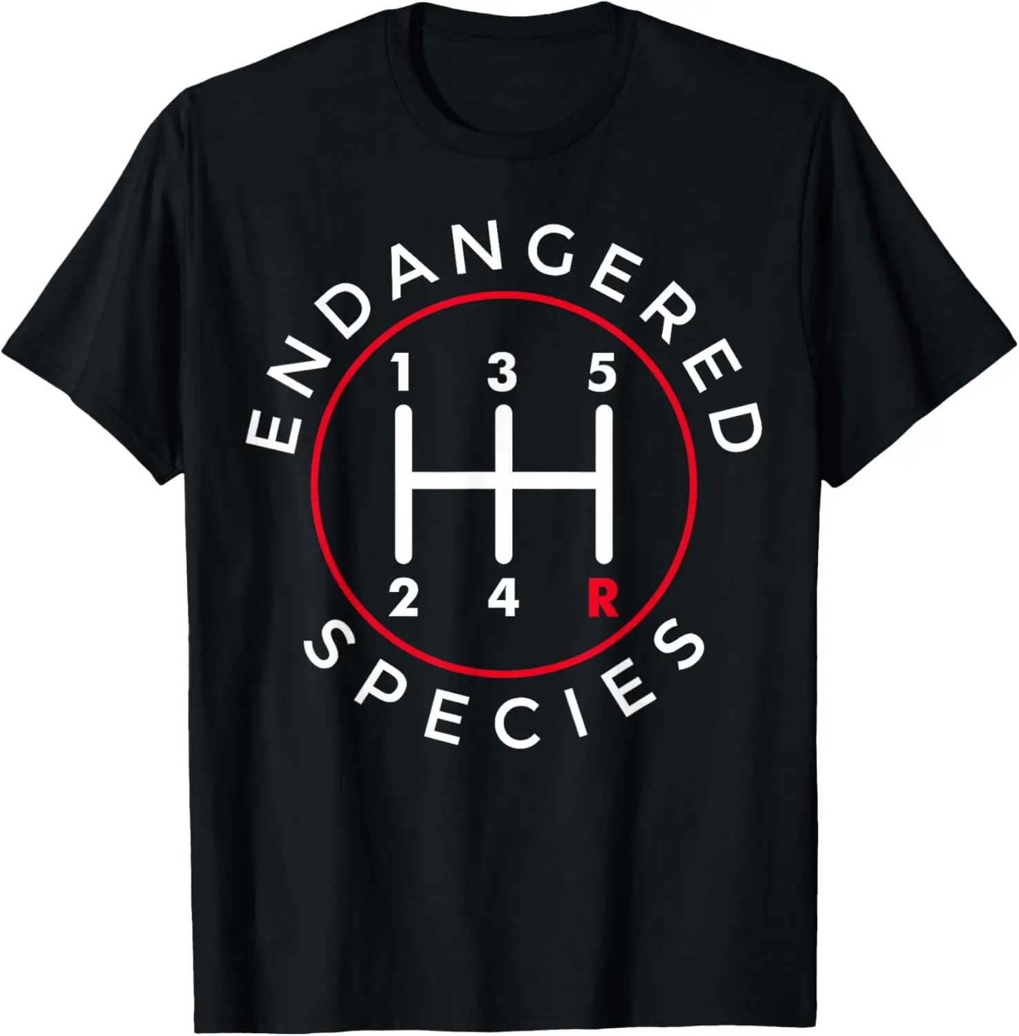 Endangered Species Manual Gearbox Stick Shift 5-Speed T-Shirt