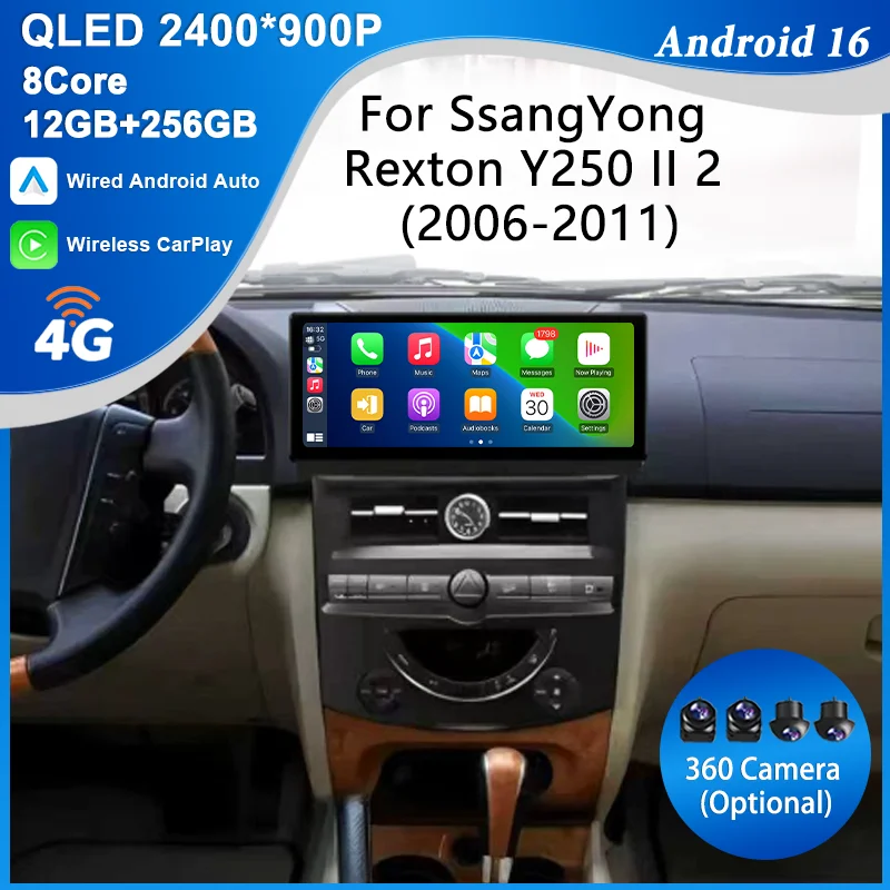 for SsangYong Rexton Y250 II 2 2006-2011 12.3